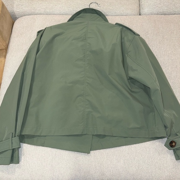 Love Tree Olive Double-Breasted Trench Coat - Picture 3 of 3